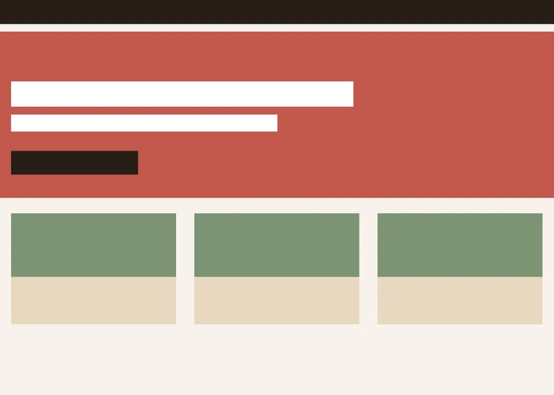 Homepage mockup for the Riverside Kitchen concept.