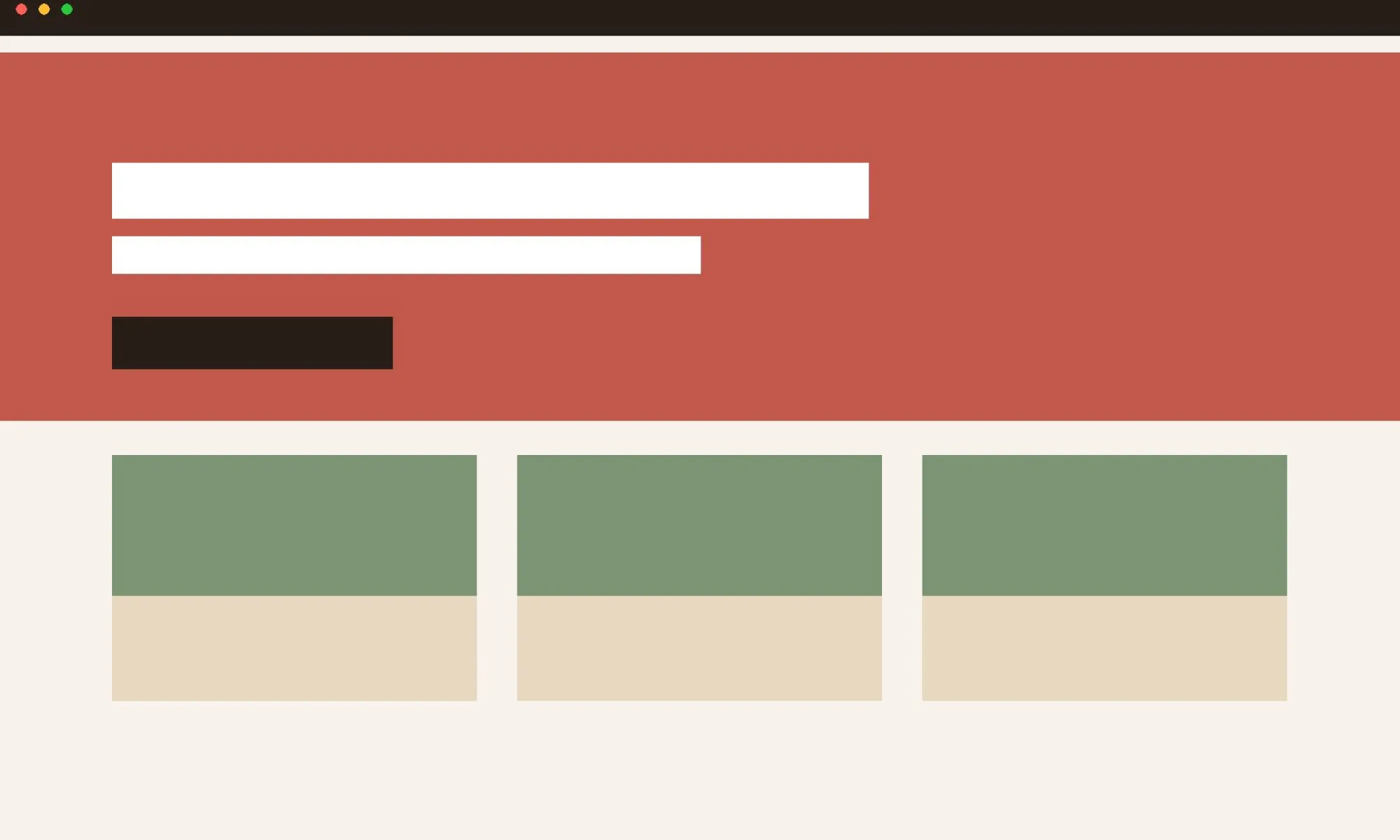 Homepage mockup for the Riverside Kitchen concept.