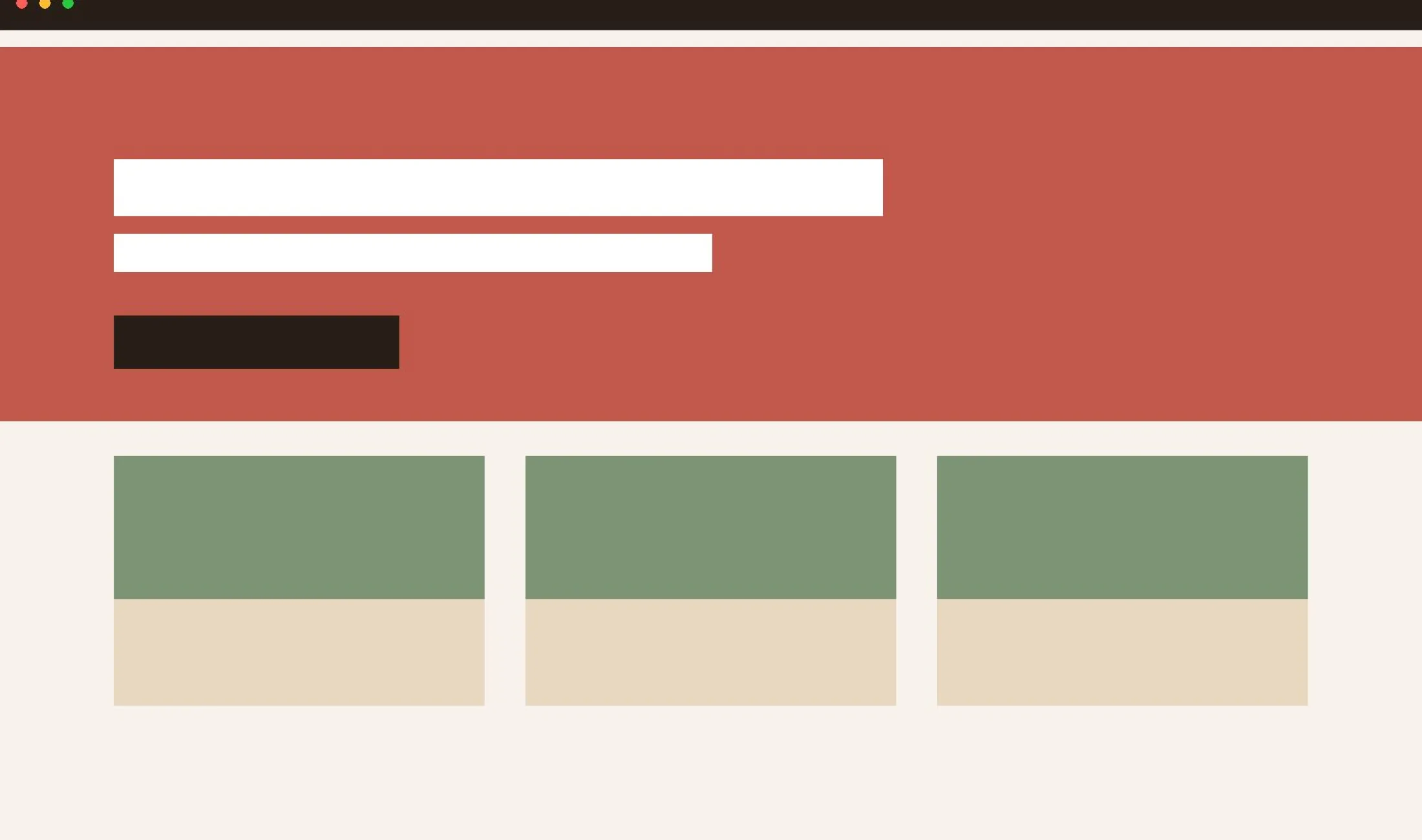 Homepage mockup for the Riverside Kitchen concept.