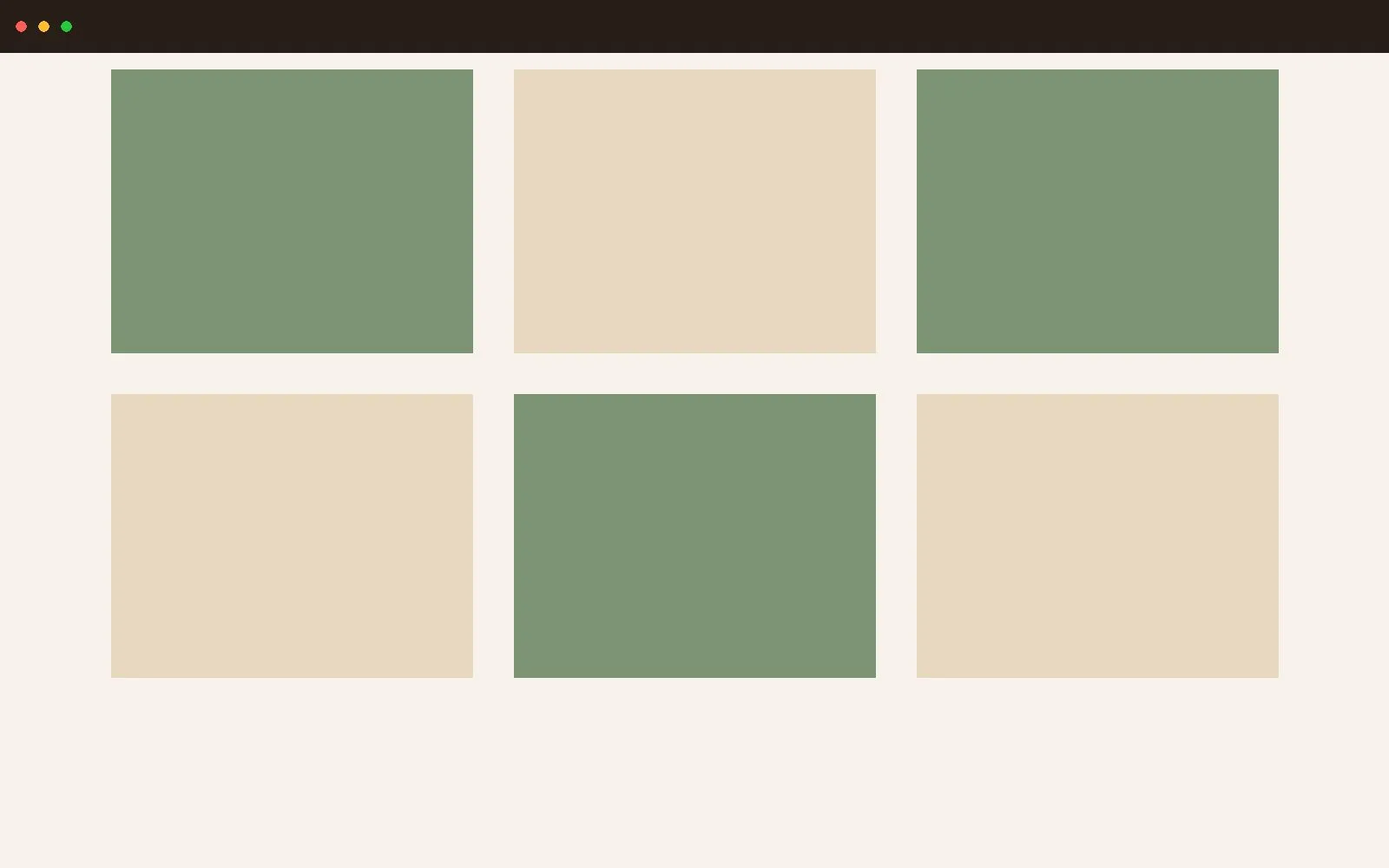 Category grid mockup for the Riverside Kitchen concept.